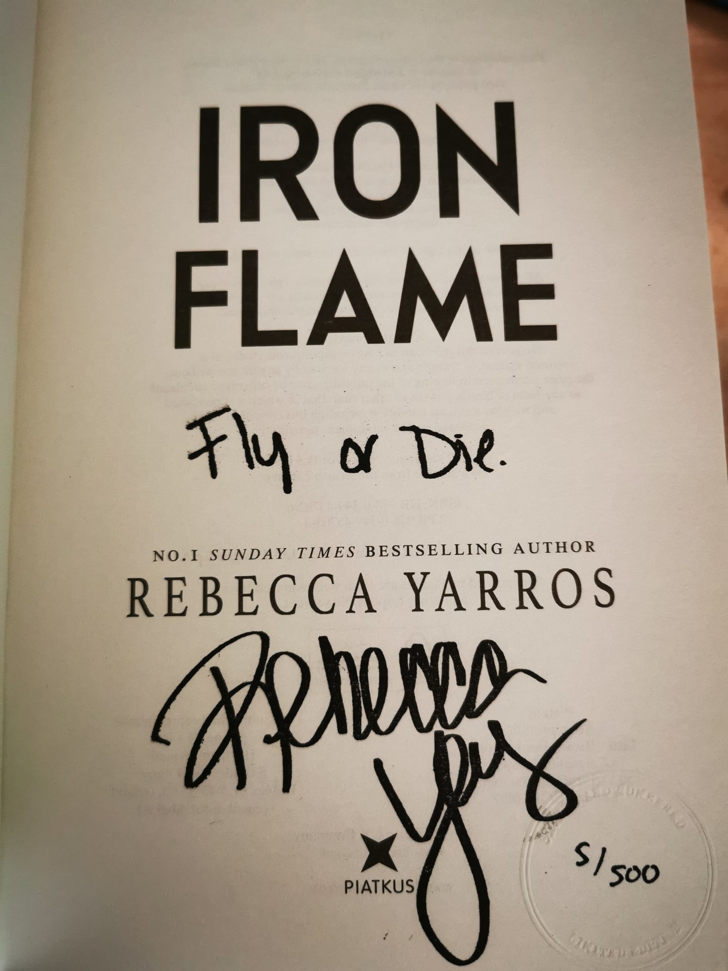 STAMP SIGNED/LINED NUMBERED EDITION SET: Empyrean Trilogy – Rebecca Yarros