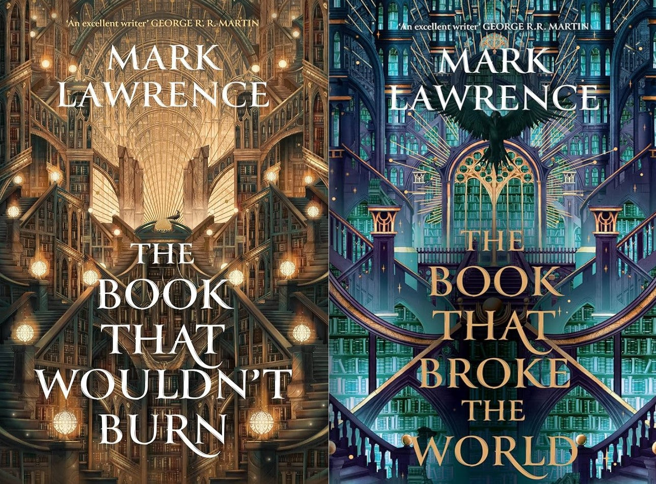 SIGNED EDITION SET: The Book That Wouldn’t Burn/Broke The World (Library Trilogy) - Mark Lawrence